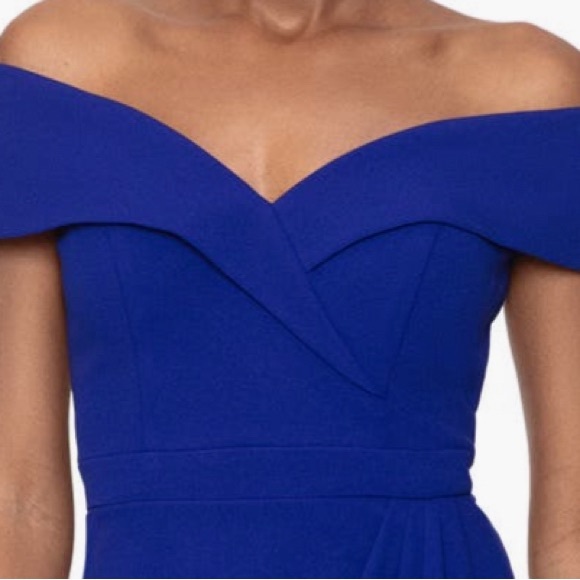 Xscape royal blue crepe scuba formal gown, 20W, NWT - Picture 11 of 12
